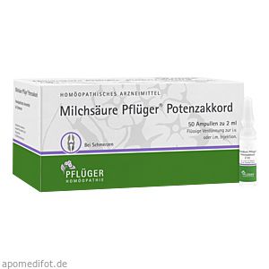 MILCHSÄURE Pflüger Potenzakkord Inj.-Lsg.Amp.