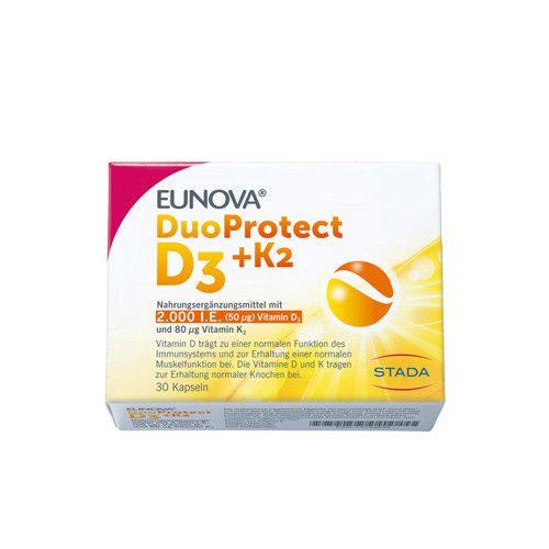 EUNOVA DuoProtect D3+K2 2000 I.E./80 μg Kapseln