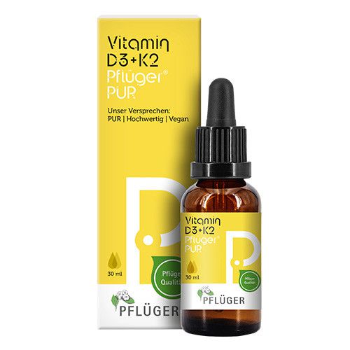 VITAMIN D3+K2 Pflüger PUR 500 I.E./25 μg Tropfen